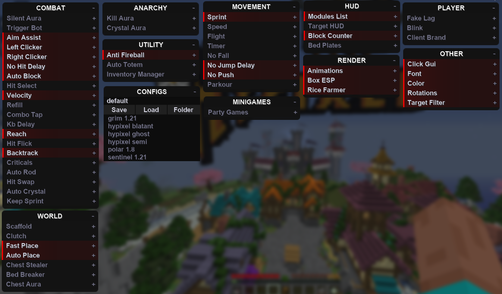 Preview of the Click GUI
