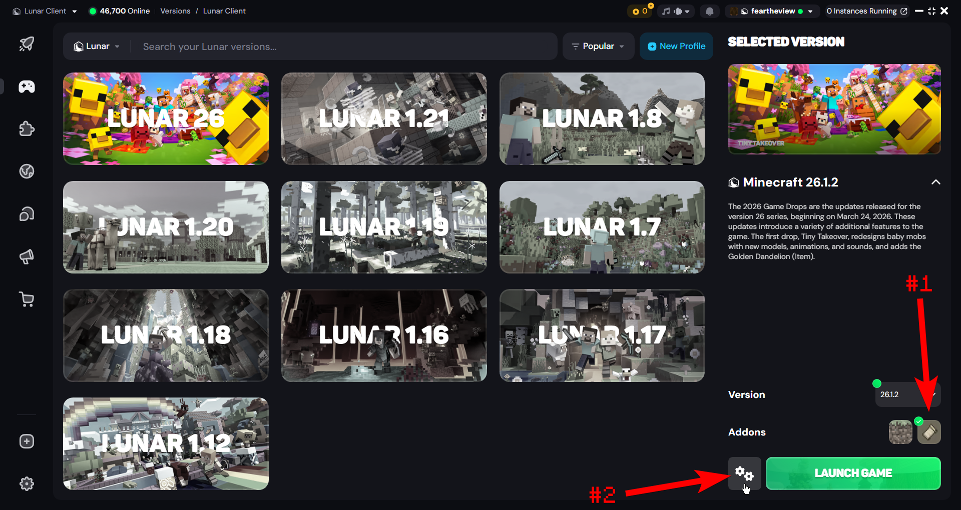 Lunar launcher versions