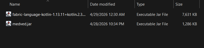 Mods folder with Grizzly installed